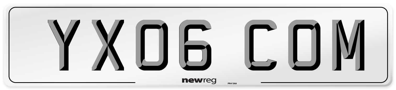 YX06 COM Number Plate from New Reg